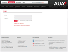 Tablet Screenshot of members.aua.ac.uk